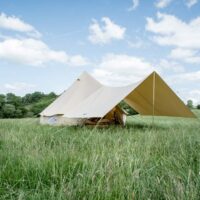 4m bell tent with awning
