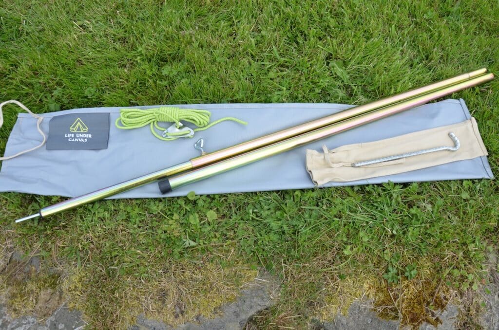 Single Extendable Pole Life Under Canvas