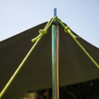 guy position for freestanding awning