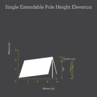 single pole height elevation
