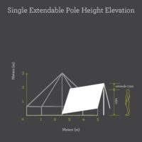 single pole height elevation