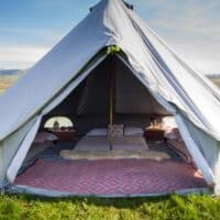 5m bell tent grey