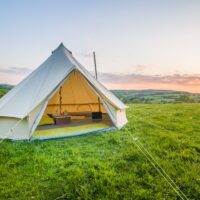 5m bell tent with stove hole