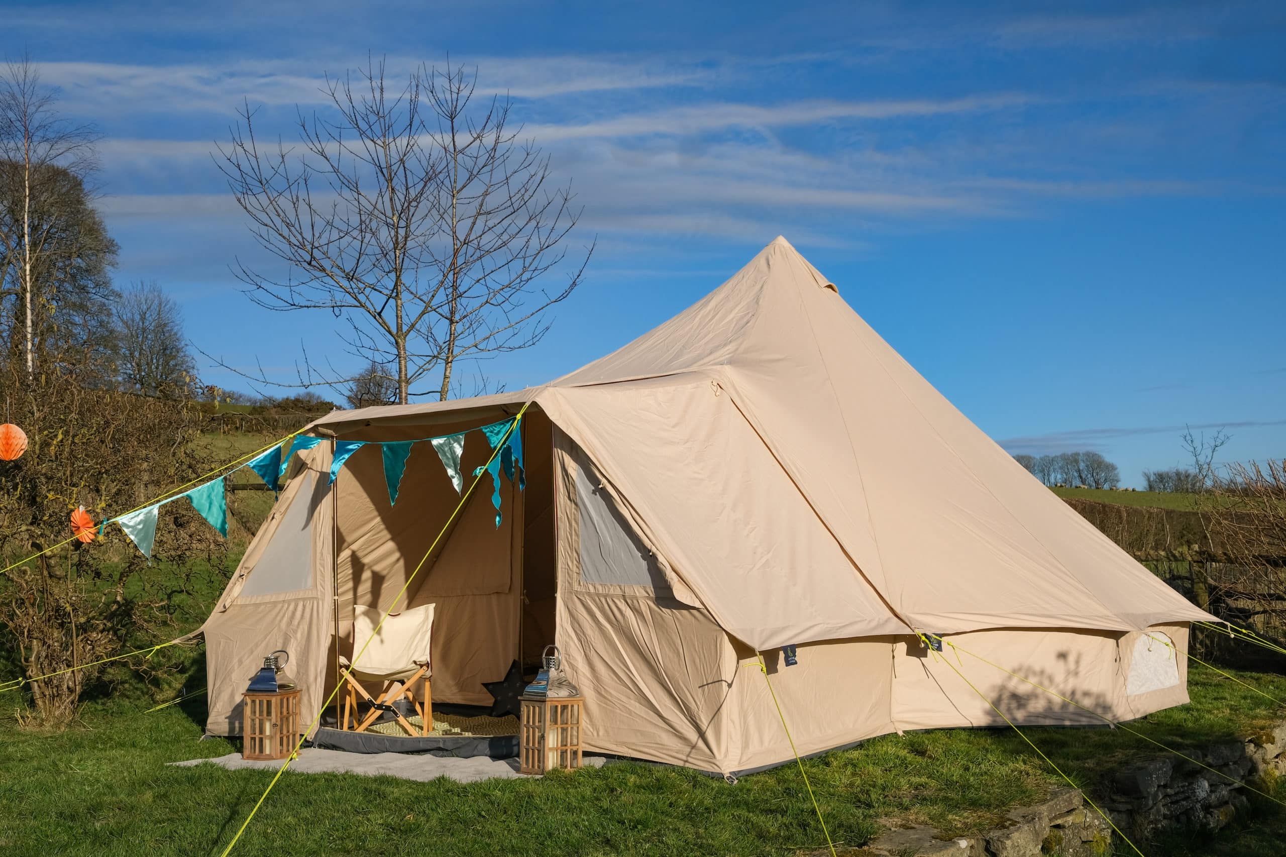 5m Canvas Bell Tent | Available in Sand or Grey - Life Under Canvas