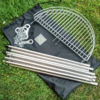 Portable tripod, pot and grill set - Image 3