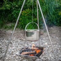 Portable tripod, pot and grill set - Image 7