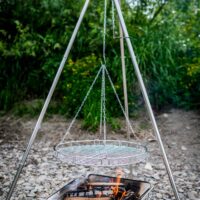 Portable tripod, pot and grill set - Image 8