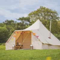 5M Fire Retardant Bell Tent with Porch and Stove Hole