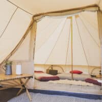 5M Fire Retardant Bell Tent with Porch and Stove Hole - Image 4