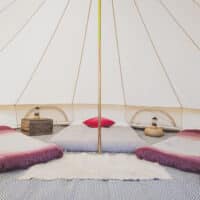 5M Fire Retardant Bell Tent with Porch and Stove Hole - Image 5